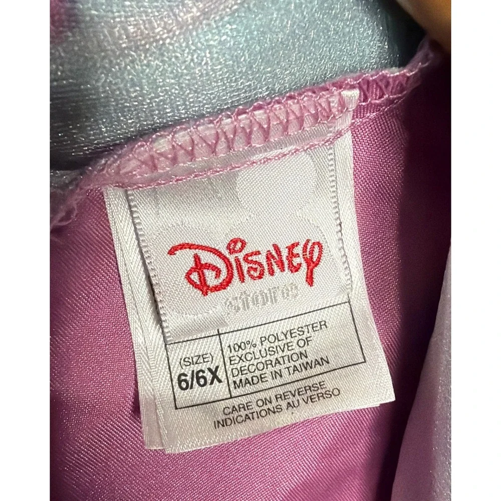 Disney Store Mulan Costume‎ Dress Kids 6/6X Purple Teal Butterfly Satin Dress Up